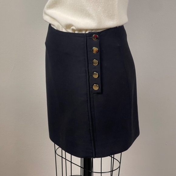 Ba Sh Ba&Sh Side Button Mini Pencil Skirt in Black Polyester Small Size - Picture 8 of 11